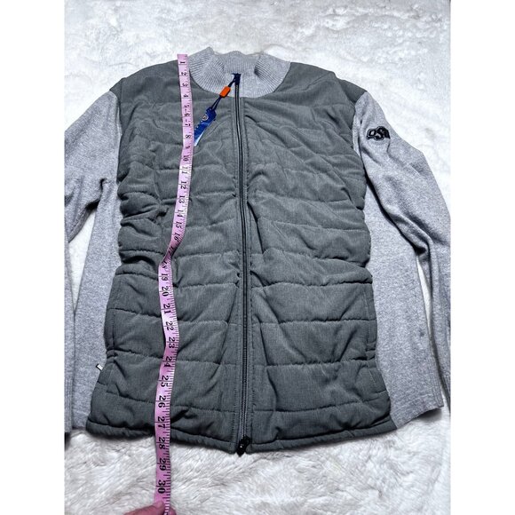 OSU womens Full-Zip Puffer Jacket Gray & Green Size 2XL - Picture 4 of 7